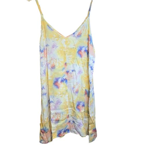 Body Glove Nicole Cover-Up Dress Sz XL Yellow Tie-Dye Flowy Relaxed Sheer - Picture 5 of 10